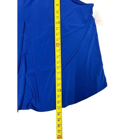Ellen Tracy Catalina Blue Sleeveless Top Blouse NWT Womens Size 2X - Picture 8 of 10